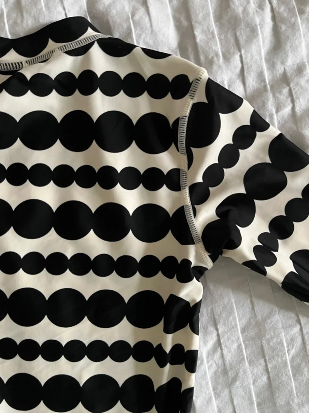 ☀️ Shade Critters Palm Beach Rash Guard | Luxe Black + White Mod Swim Top
